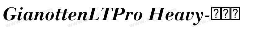 GianottenLTPro Heavy字体转换